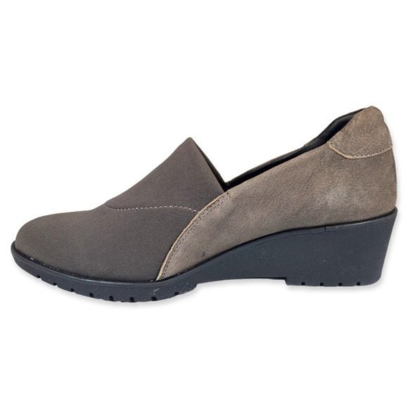Adam Tucker Me Too Nolte Wedge Loafers NEW Sz 9 Charcoal Slip On Comfort Shoes. - Picture 5 of 9